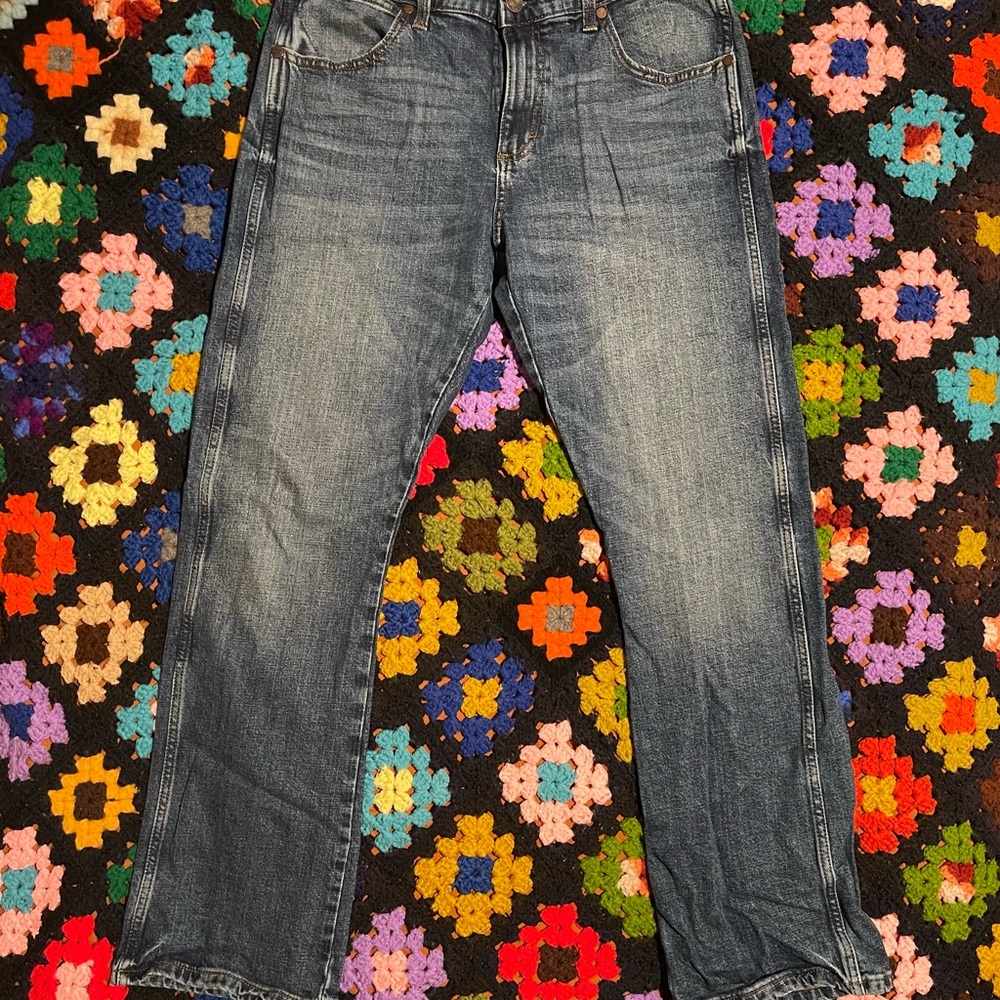 Wrangler Men's Dark Blue Straight Jeans